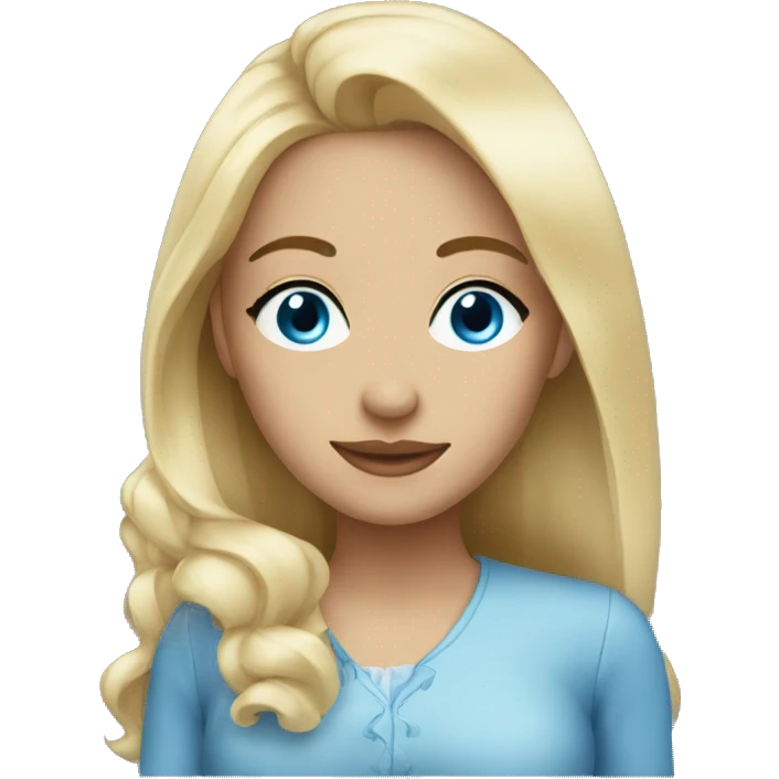 pretty blonde woman blue eyes emoji