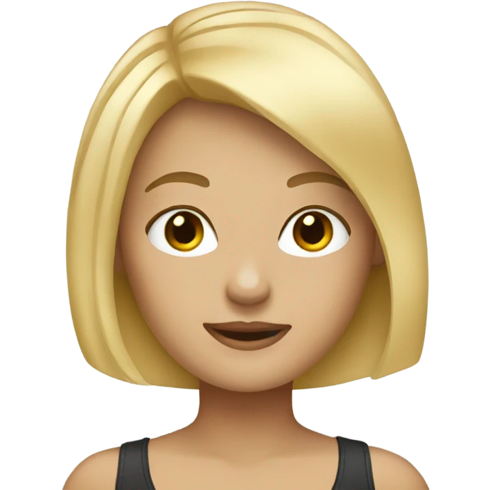 blonde girl with bob emoji