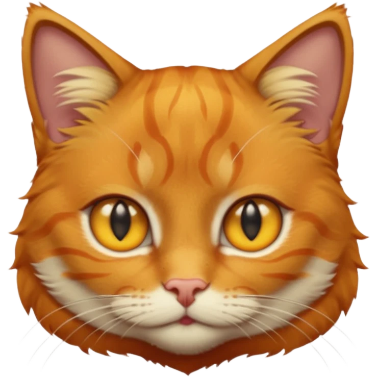 orange tabby cat: yellow eyes short hair emoji