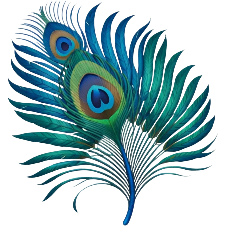 Peacock feather emoji