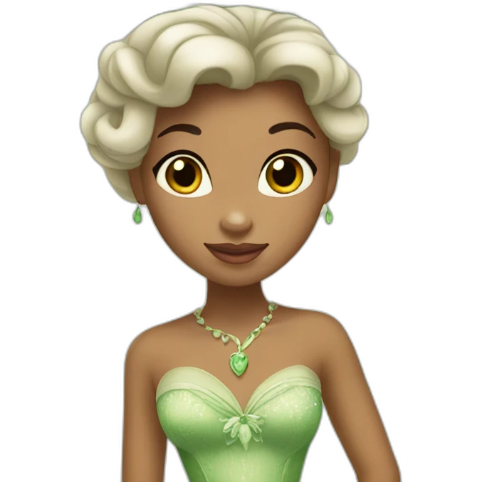 Princess Disney Tiana with white skin emoji