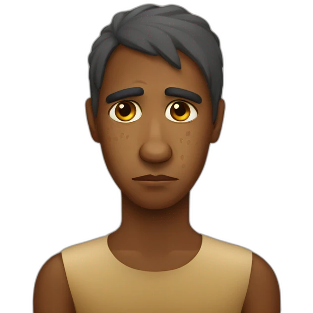 Sad Australian aboriginal emoji