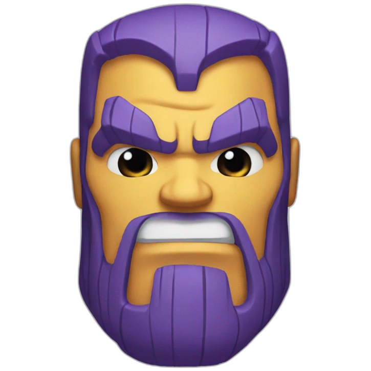 thanos with mustache emoji
