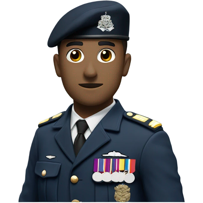 Uk soldier dark blue berret emoji