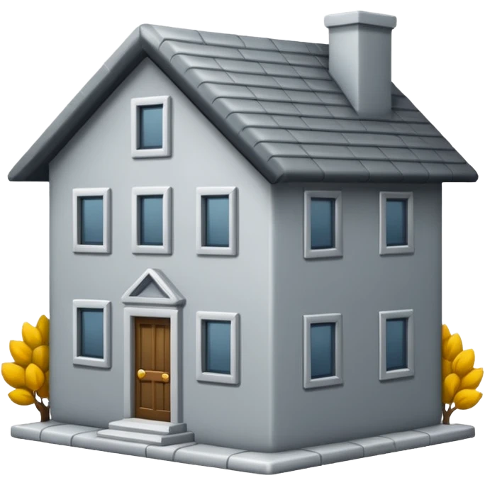 coin grey house emoji