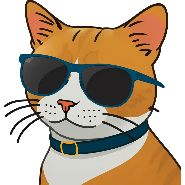 Cat with sunglasses emoji