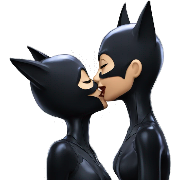 Catwoman giving kiss emoji