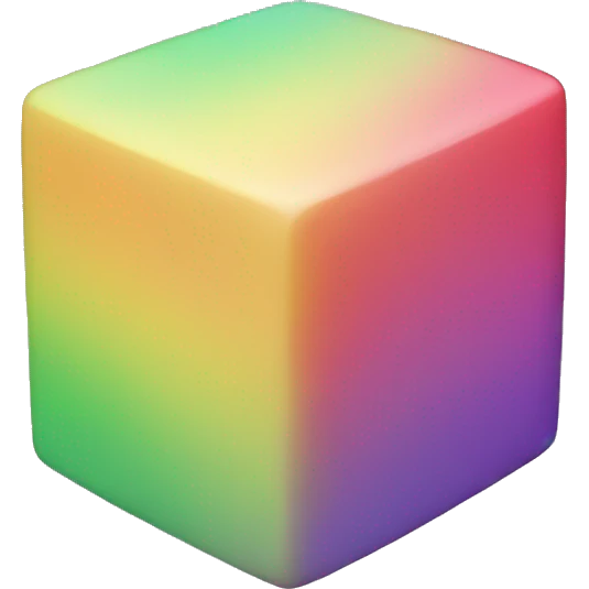 Multicolored cube  emoji