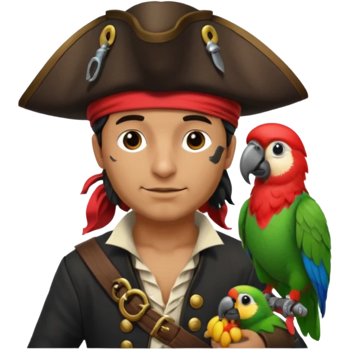 pirate and parrot emoji