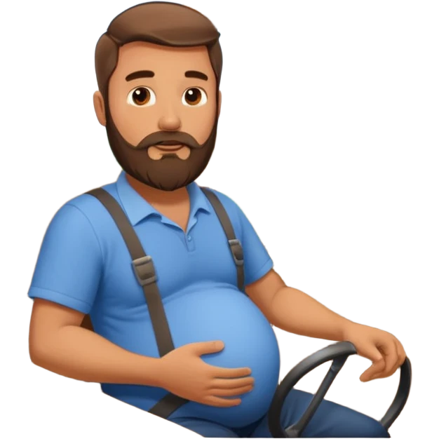 A cableway with a pregnant man inside emoji