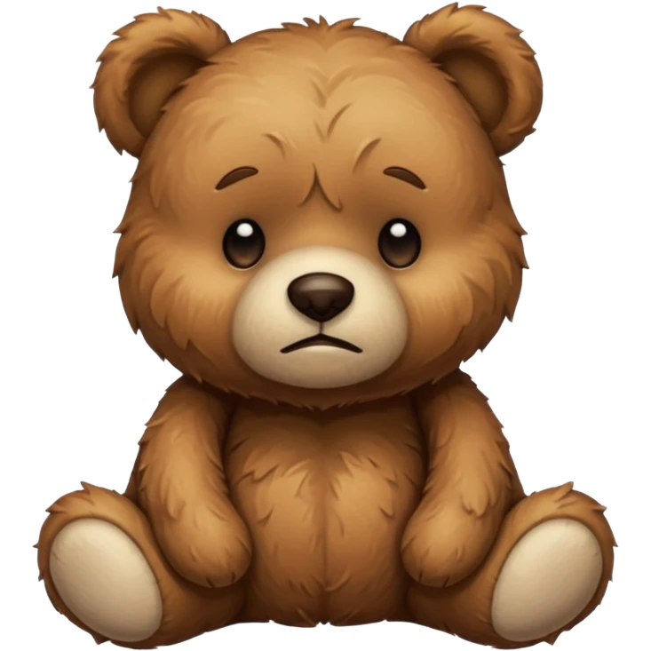 Sad teddy bear emoji