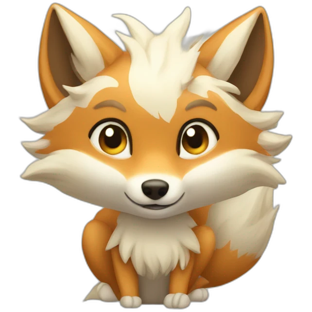 beige nine tailed fox emoji