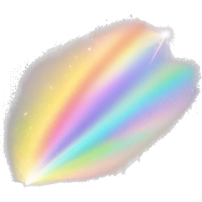 Shiny Iridescent Pastel Glittery Sparkle Rainbow Beam Ray emoji