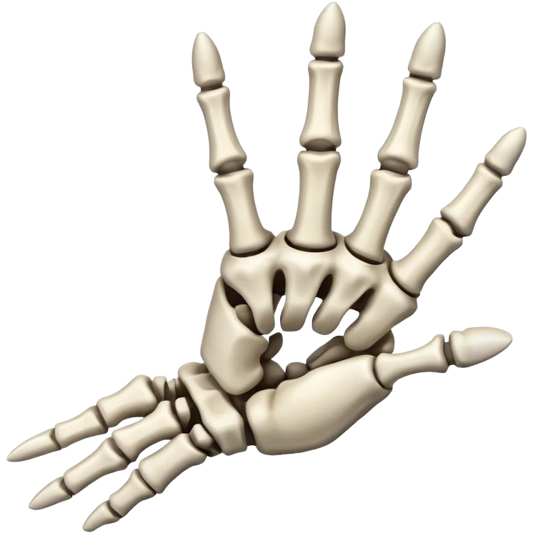Skeleton hand pointing to the right emoji