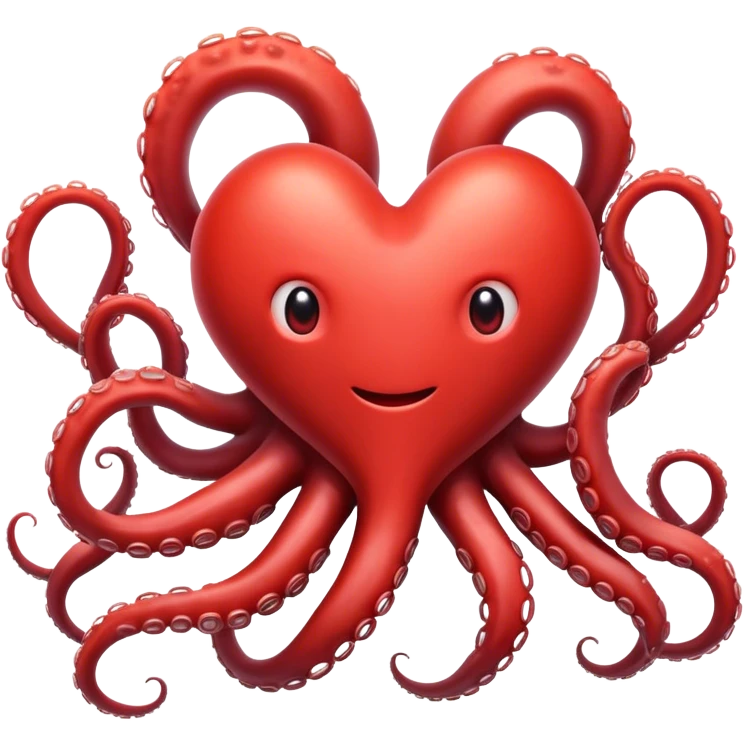 Heart made with tentacles emoji