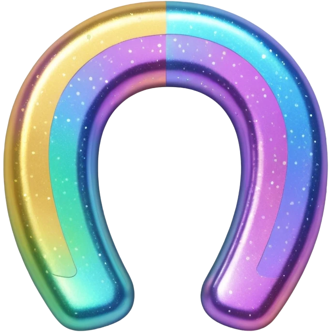 Glittery horseshoe  emoji