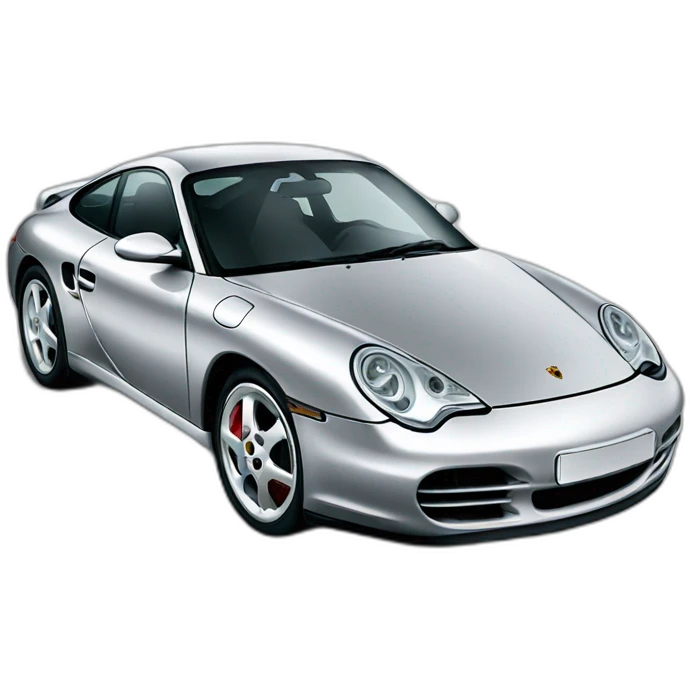 Silver Porsche 996 emoji