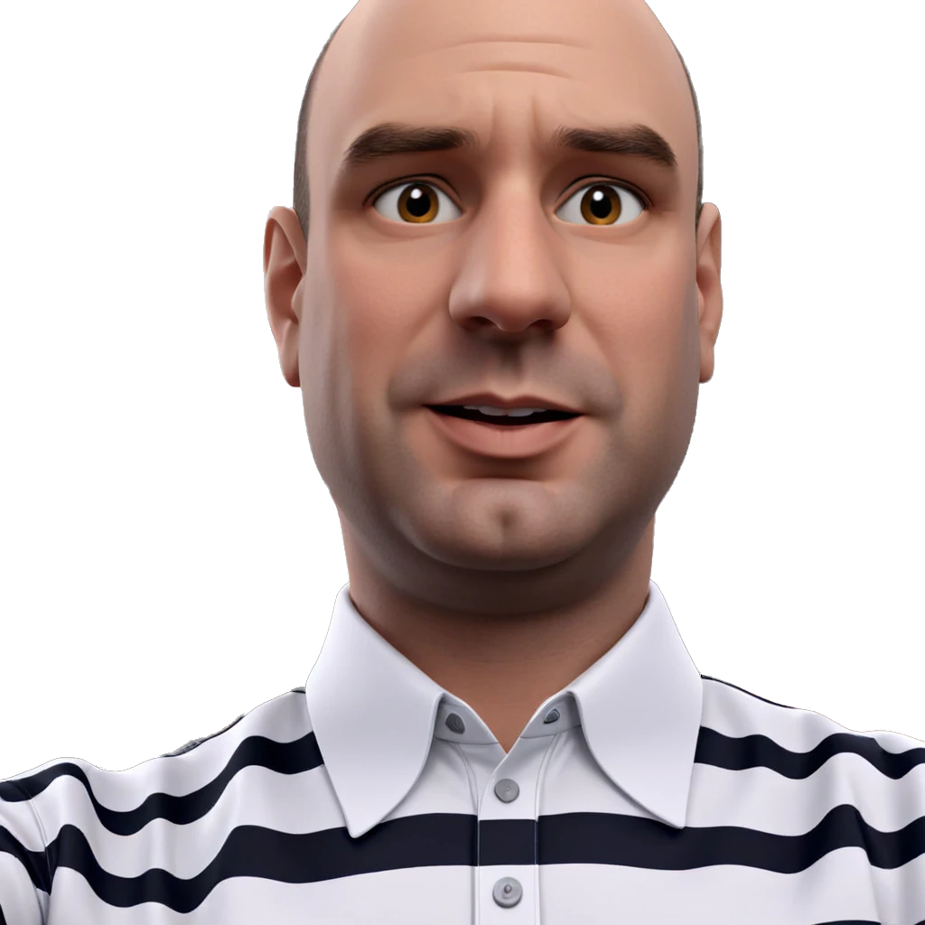 bald boy in striped shirt emoji