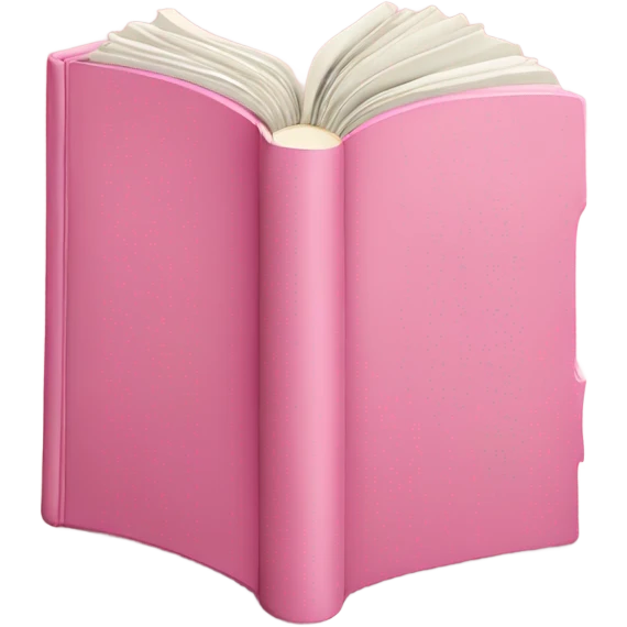 um livro cor de rosa emoji