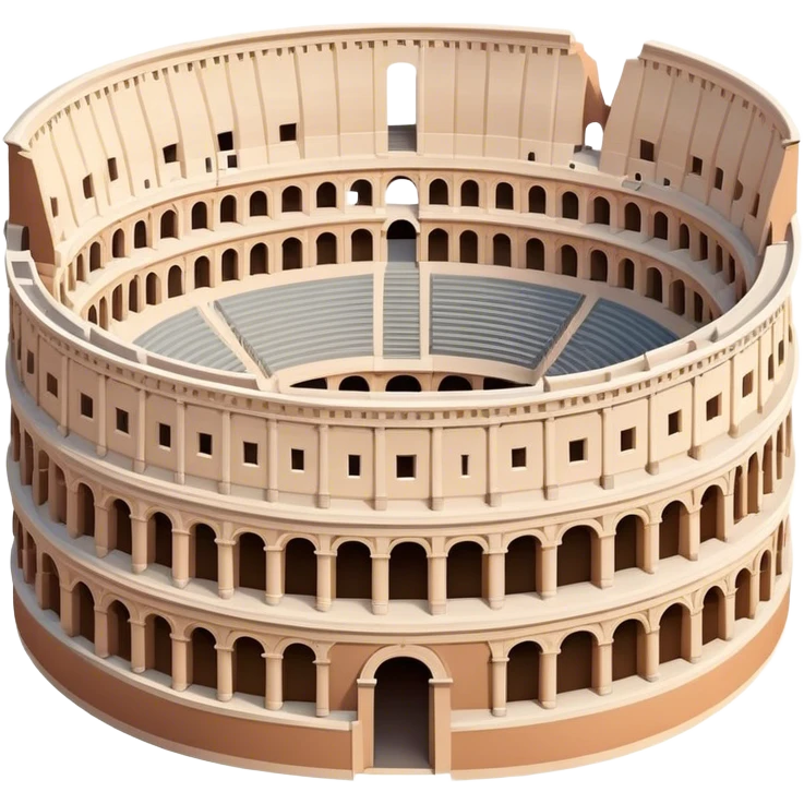 Cinematic Realistic Colosseum Landmark Emoji, depicted as the ancient Roman amphitheater rendered with dramatic architectural detail and dynamic lighting. emoji