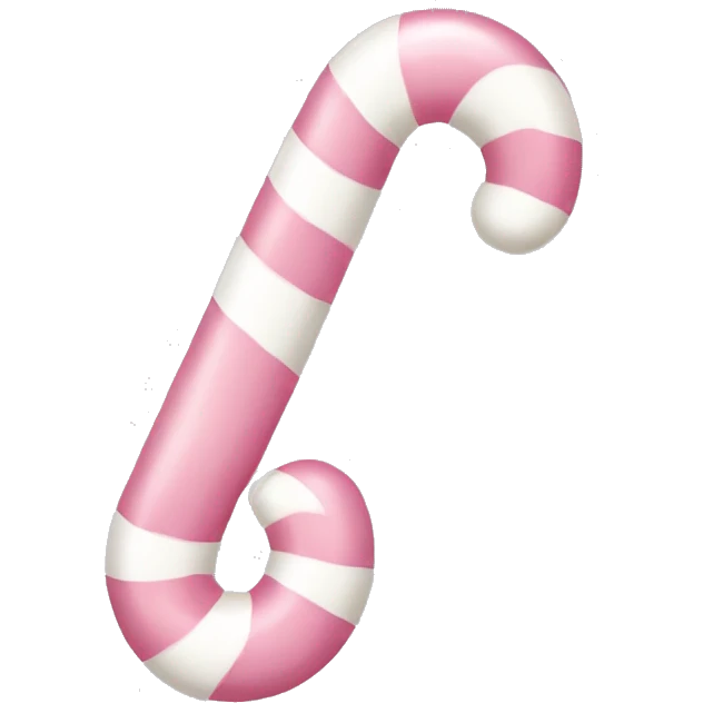 light pink and white candy cane emoji