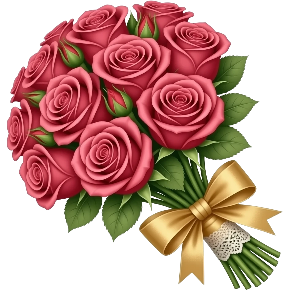 Reddish-pinkish and gold and white romantic vintage aesthetic emoji