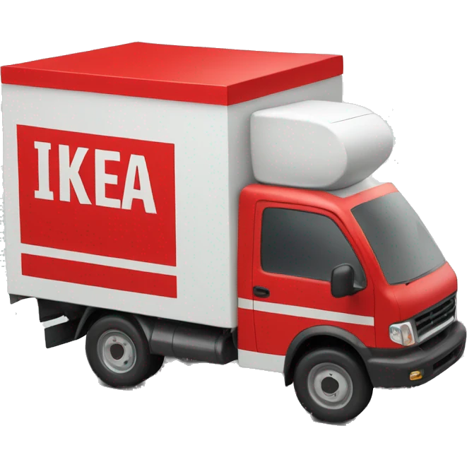 IKEA delivery truck ir red color emoji