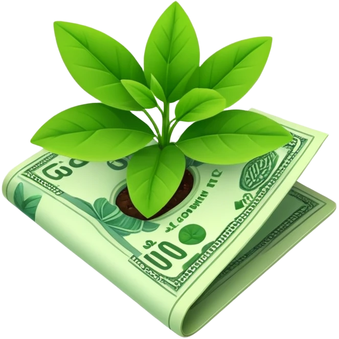 A green coupon growing from a plant emoji