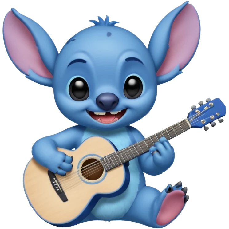 Stitch and guitar emoji