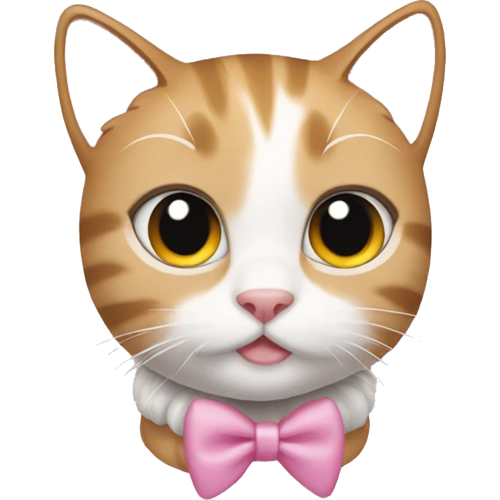 Kitty with 🎀 emoji