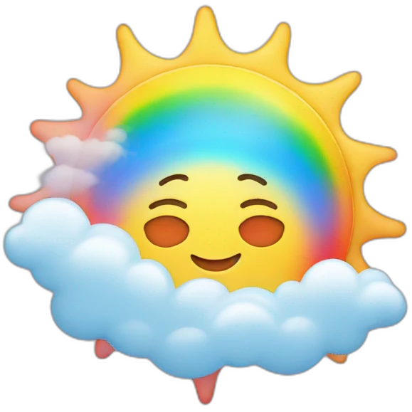 sun with rainbow emoji