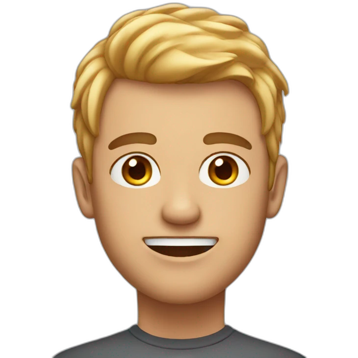 a guy with acne fighting emoji