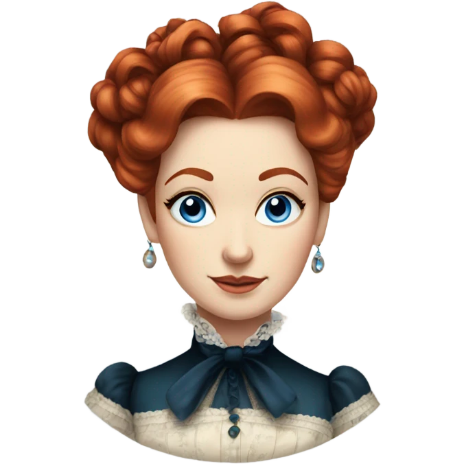 Victorian Redhead blue eyes emoji