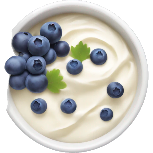 yoghurt bowl with grapes and blueberries emoji