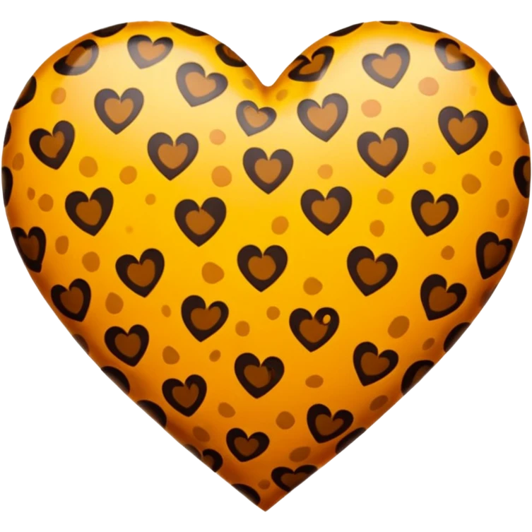 Un cuore leopardato emoji