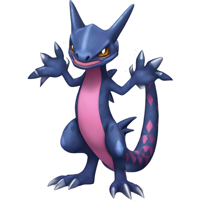 Cool Edgy Seviper-Sharpedo-Gabite Fakémon Digimon with Edgy markings, full body, outlined emoji