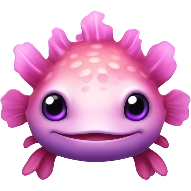 pink and purple axolotl  emoji