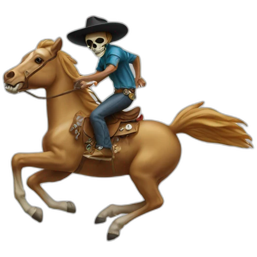 skull surfer cowboy emoji