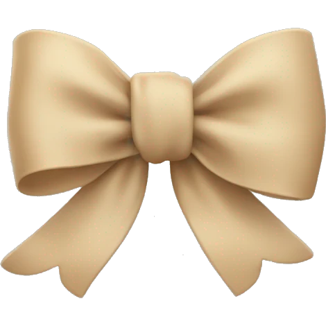 Beige bow emoji