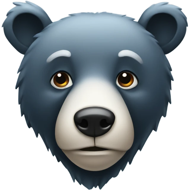 Cold black bear emoji