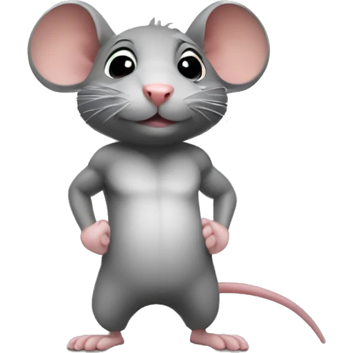 Cute rat at the gym emoji