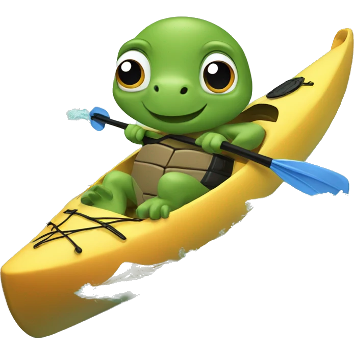 turtle kayaking emoji