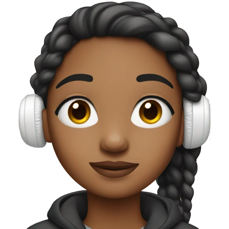 Girl wearing AirPods  emoji