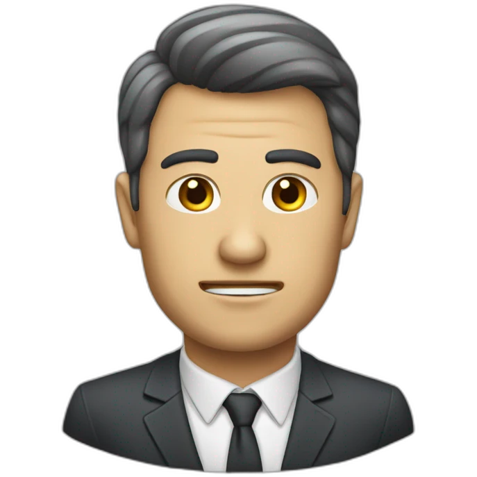 Personne domoniaque qui fait peur avec une ceoix emoji