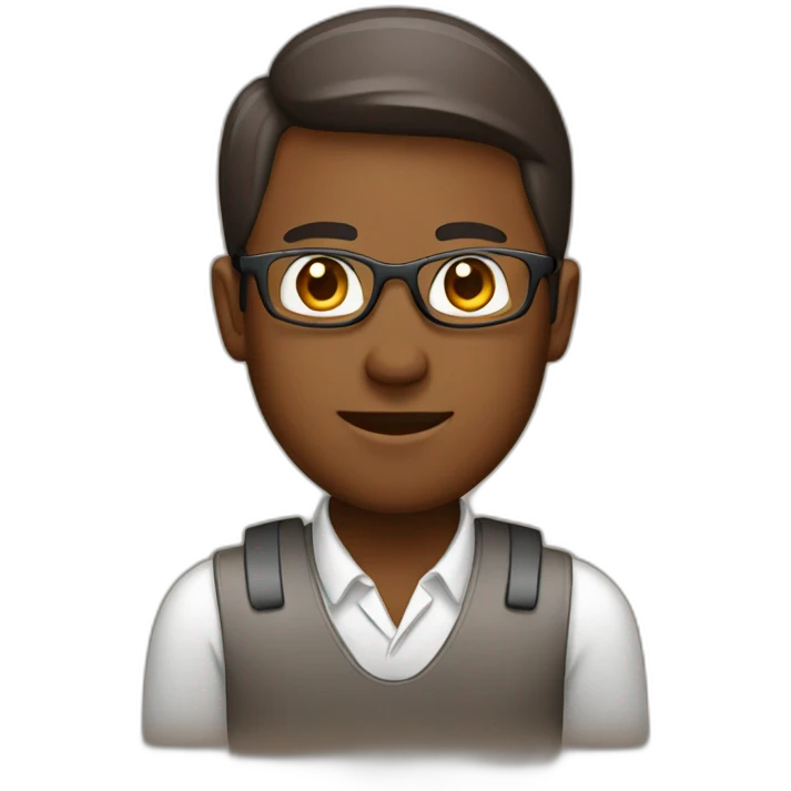 brown remote worker emoji