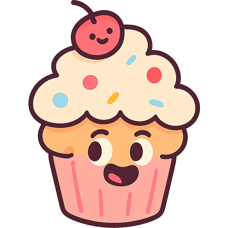 a cupcake emoji