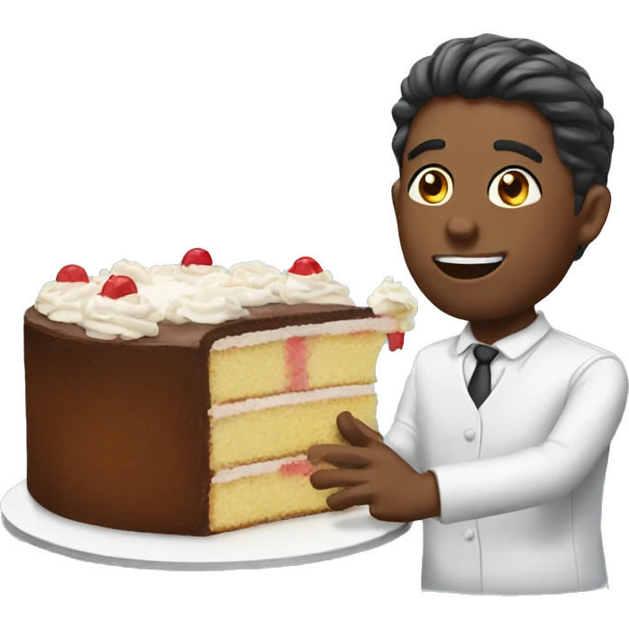 Eating cake emoji