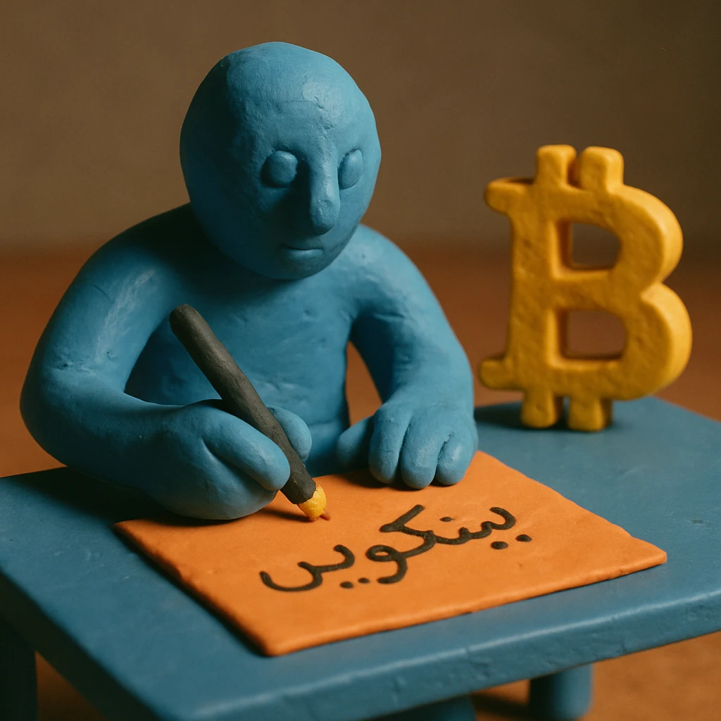 
بیتکوین در حالی نوشتن emoji