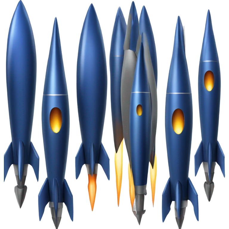 dark blue 
rocket emoji