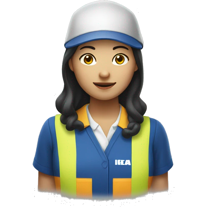Ikea logistics worker, asian female emoji